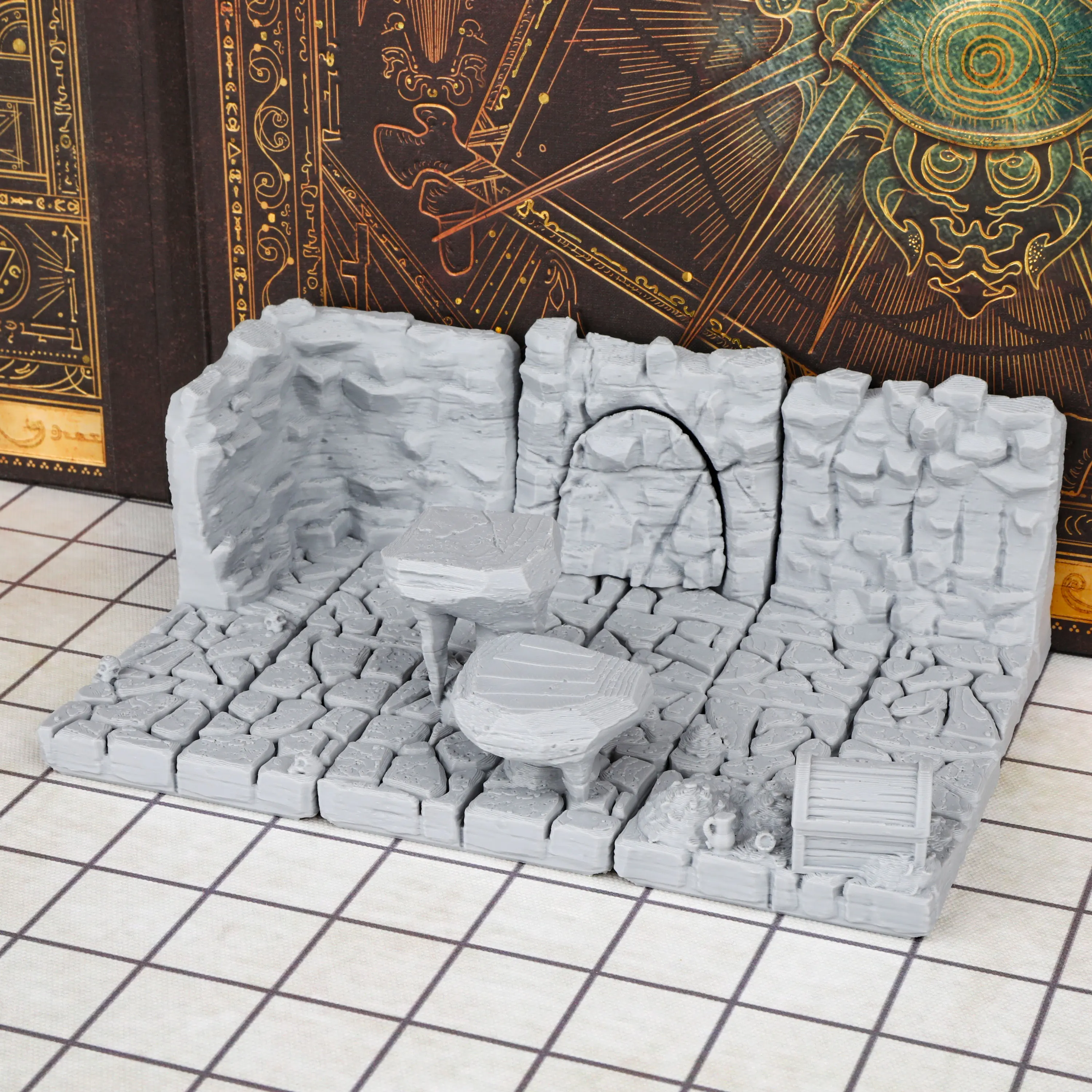Fantasy Caverns Terrain Set, Highly Detailed Cave Scenery Terrain Set for TTRPG Tabletop Game, Great Gift & Collect Accessory