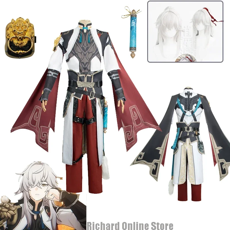 Nuovo gioco Honkai Star Rail Jing Yuan Costume Cosplay parrucca JingYuan uomini cinesi vestito Cosplay Halloween Carnival Party Suit XS-XXL