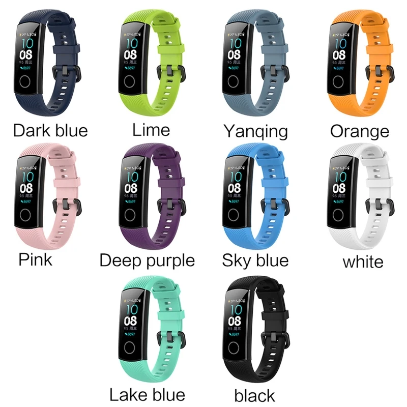 Suitable for Huawei for Honor 5/4 Durable Sweatproof Bracelet Adjustable Watch Silicone Replacement Bands Str Drop Shipping