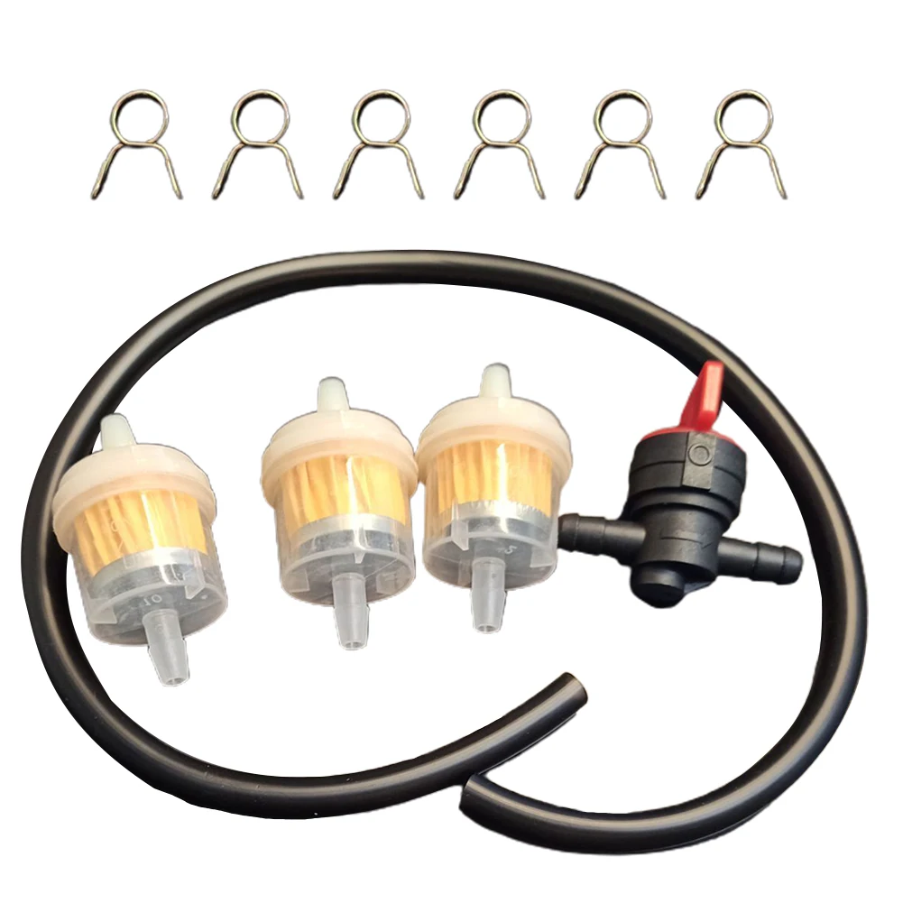 Tap Filter Hose Clamp Bundle 5-6mm Tap Connection 3 Filters 6mm Inlet 45cm Hose and 6 Clamps for System Integration