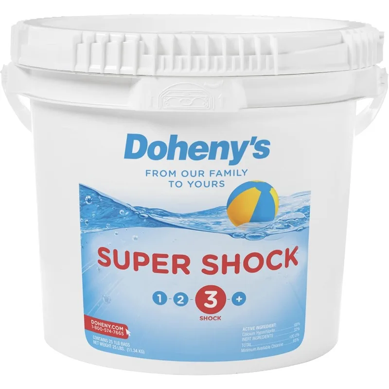 Super Pool Shock Pro-Grade Chlorine Shock, Quick Dissolving, Fast-Acting 68% Cal-Hypo Granular Swimming Pool Shock