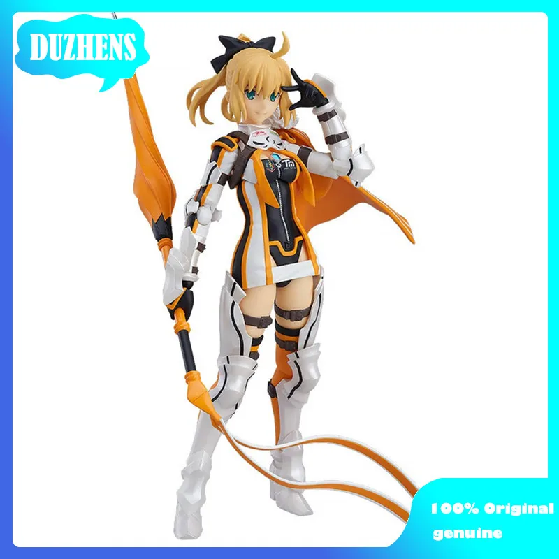 100% Original:Fate FGO Altria Pendragon RACING figma 13.5cm PVC Action Figure Anime Figure Model Toy Figure Collection Doll Gift