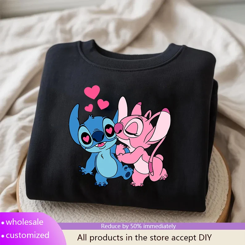 

2025 New Stitch Woman Sweatshirts sweater Hoodies Long Sleeves Y2k Clothing Trends Pullovers Ladies Top Disney Hoodie Clothes
