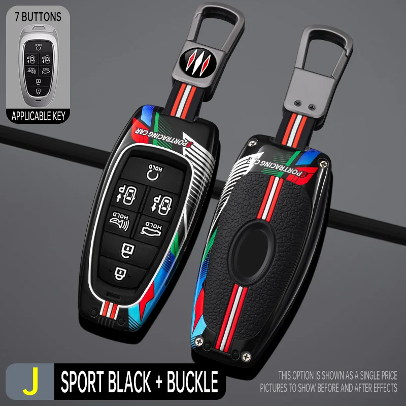 غطاء مفتاح السيارة من السيليكون المعدني للسباق لسيارة Hyundai Sonata Sel Ev 6 Ev 8 IONIQ 5 Nexo DN8 Fe Tucson Sonata Staria NX4 Ioniq