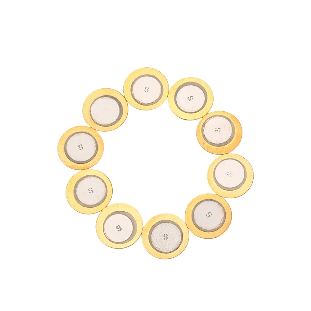 

10pcs 15Mm Piezo Disc Diaphragm 300Ω 4.6Khz Brass Plate Acoustic Guitar Pickup Element Box Microphone Accessory Copper