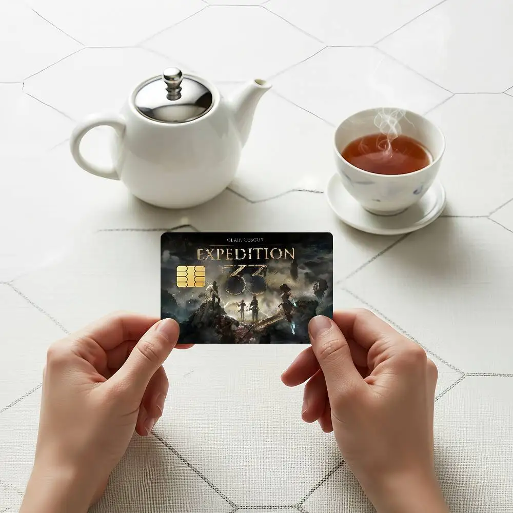 Game E-Expedition 33 Credit Skin Cover Card Stickers 4PCS Film Bus Pass Front Decoration Bank Debit Waterproof