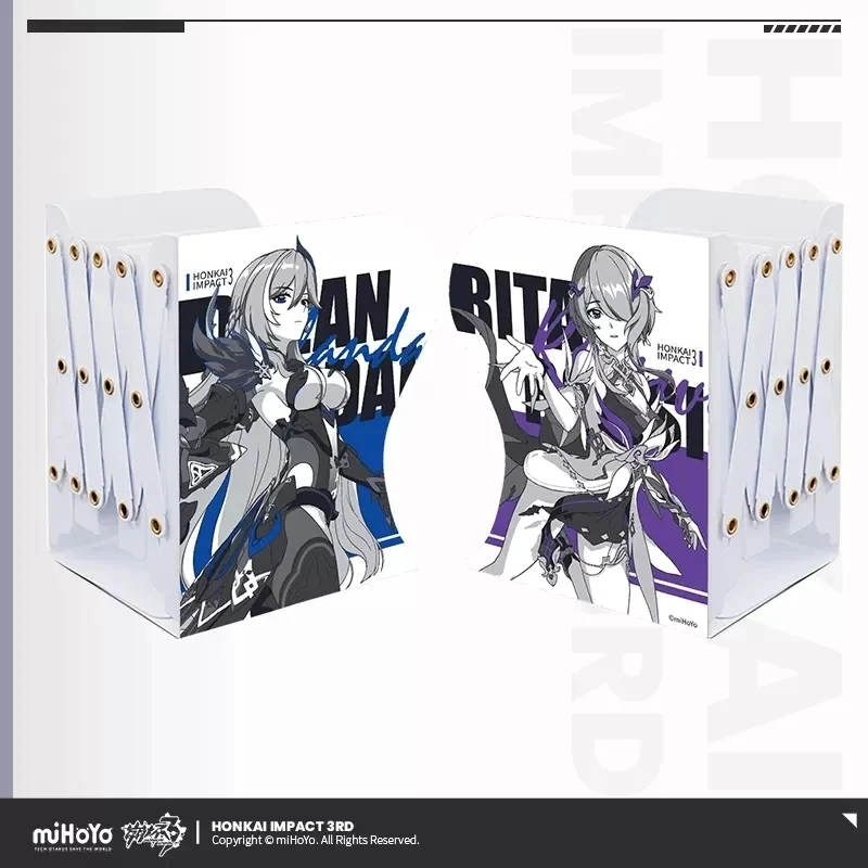 Official Game Honkai Impact 3 miHoYo VALKYRIES Folding Metal Bookend Anime RITA ELYSIA  Cosplay Ornament Birthday Christmas Gift