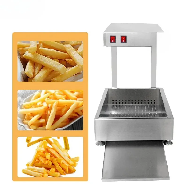French Fries Warmer Churros Insulation Machine Stainless Steel Commercial Food Warmer Table Keep Warm Waffle/Cake/Donuts