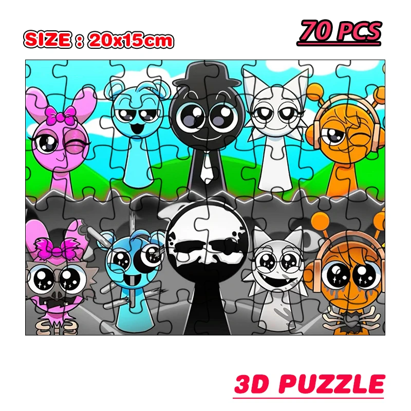 Music Game Incredibox Sprunki Figures Puzzle Toys Set Sprunki Toyss Phase 1.0~6.0 Educational Puzzle Gifts for Kid Birthday Xmas