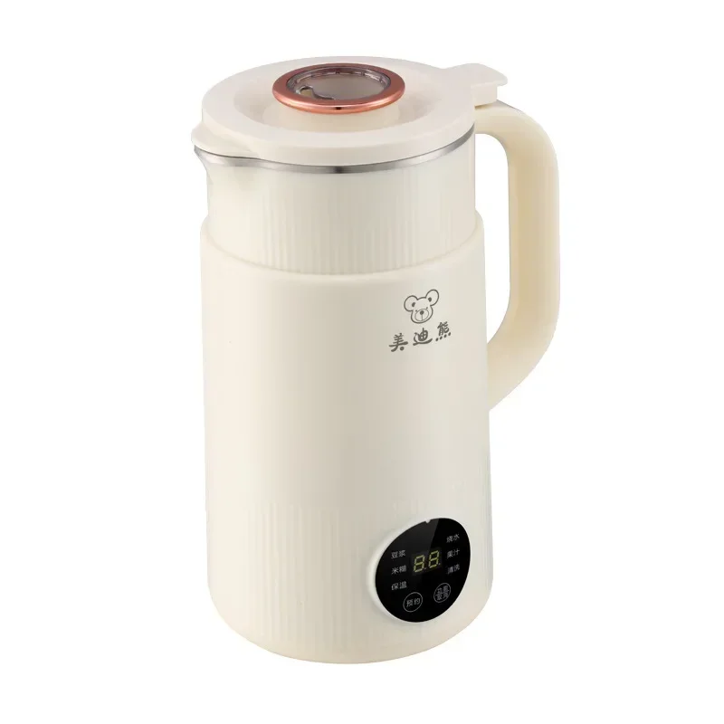 เครื่องทุบผนังอเนกประสงค์ขนาดมินิ800มล. เครื่องทำนมถั่วเหลืองอัตโนมัติเต็มรูปแบบที่ทำอาหารเด็ก110V