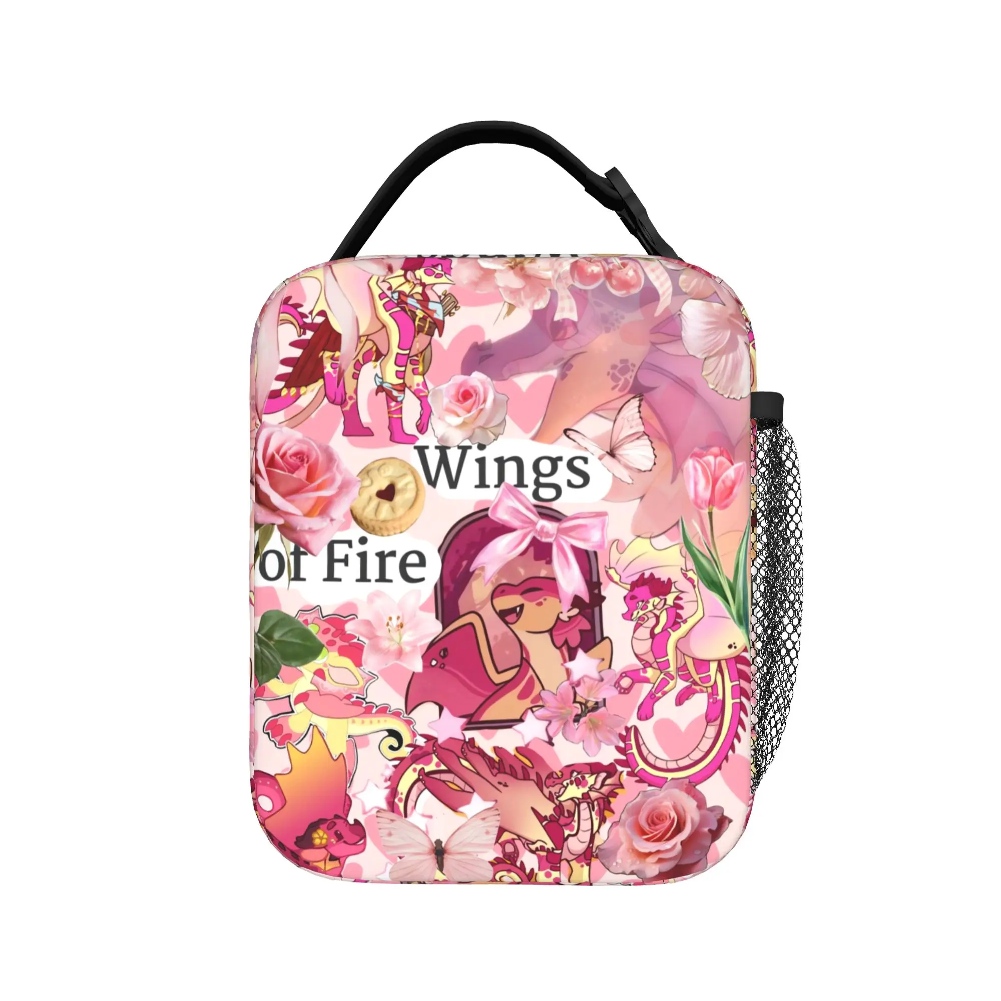 Wings of Fire Lunch Bag  School Lunch Box For Unisex Leisure Print Tote Food Bags Waterproof Portable Cooler Bag