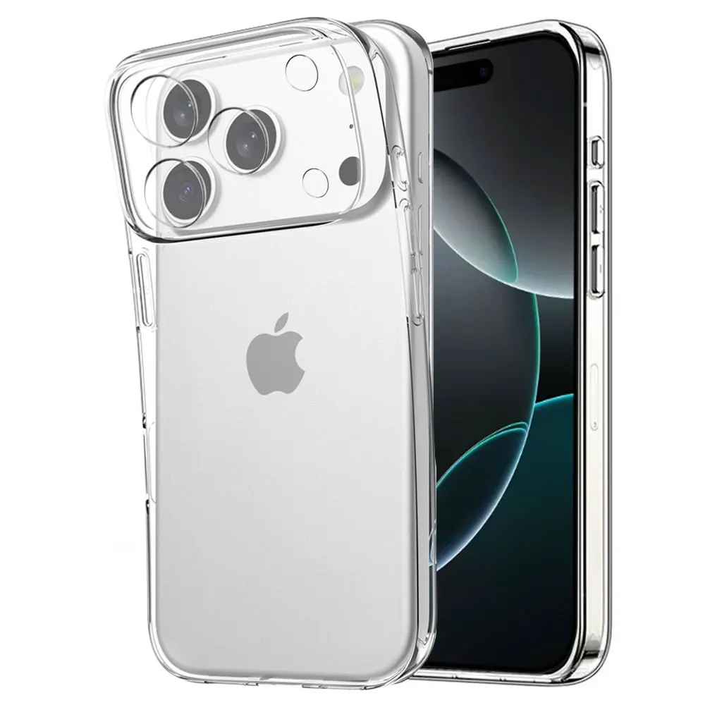 Ultradünne, klare TPU-Hülle für iPhone 17 Pro Max 17 Air 15 14 13 11 12 16 Pro Max Plus Mini transparente Silikon-Softcover-Funda