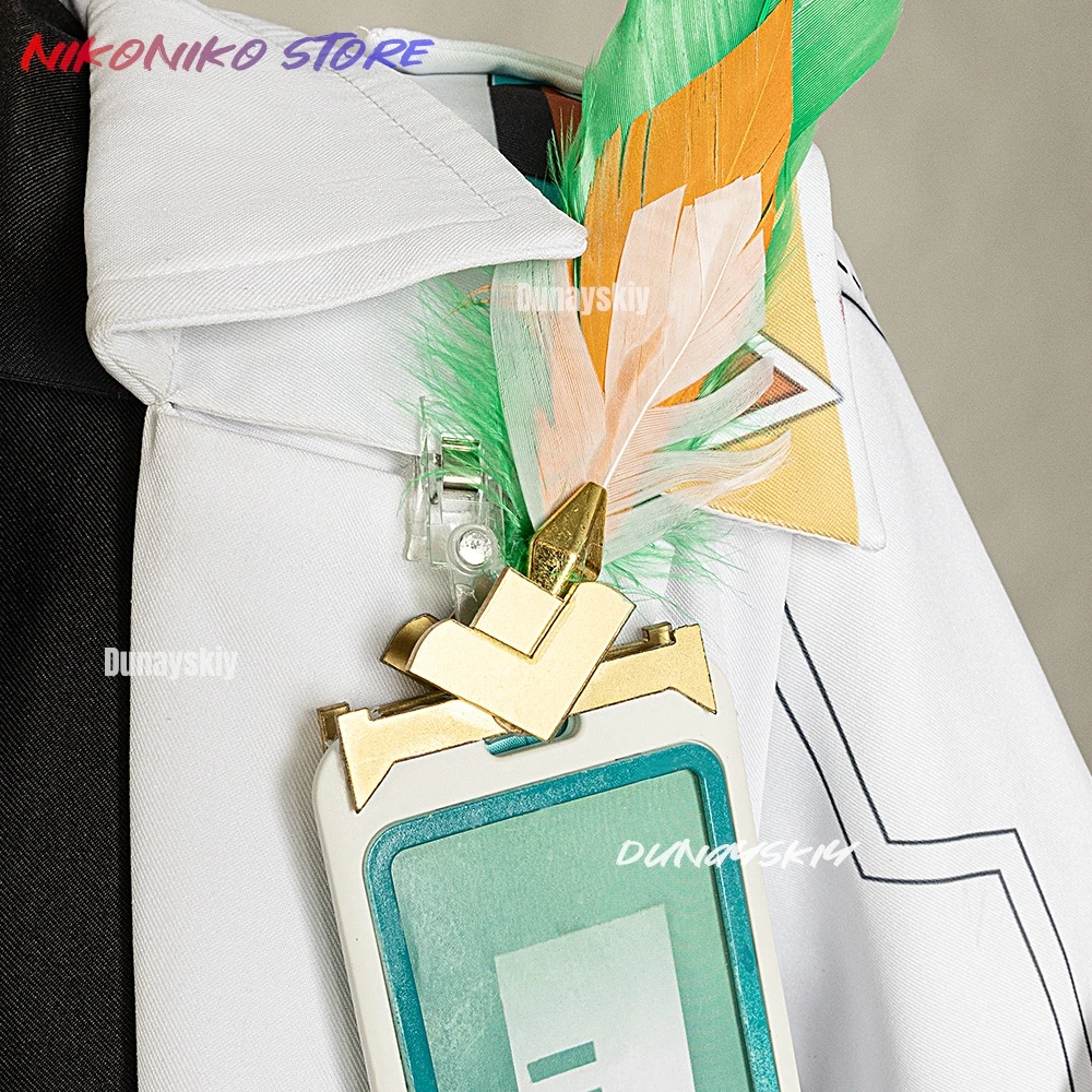 جينشين إمباكت إيفا أزياء تنكرية شعر مستعار معطف أبيض زي موحد قبعة حقيبة الدعائم مجموعة كاملة الرجال النساء الفتيات Tlalocan حفلة الهالوين