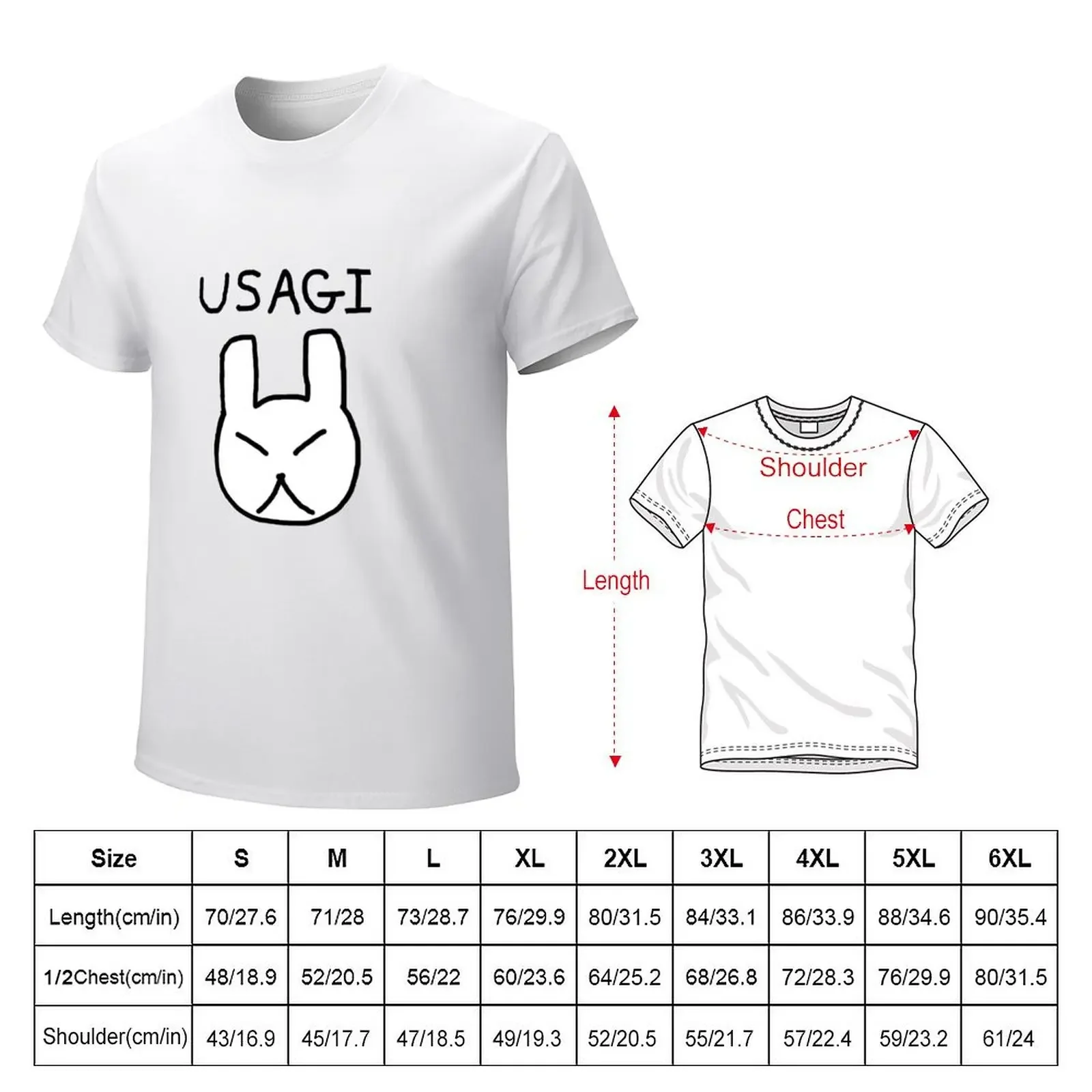 Imaizumi's Usagi T-shirt graphics new edition t shirts for men