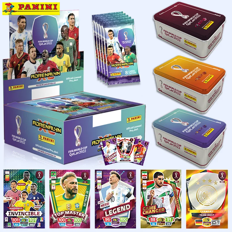 Colección de cartas de estrella de fútbol de Catar, PANINI, adnalyn, Premium XL, oro y plata, figuras de fútbol de los mejores maestros, FIFA 2022