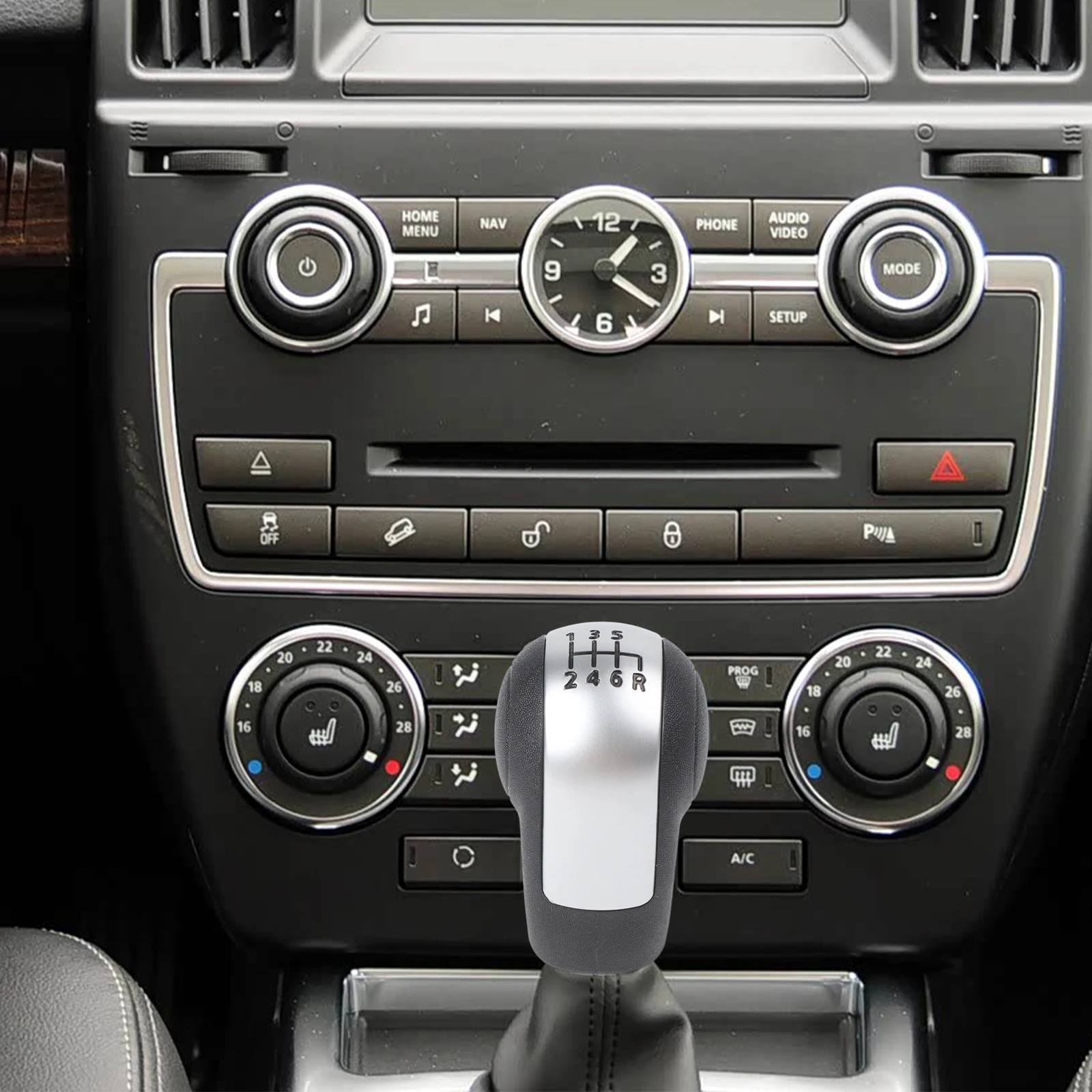 

Gear Shift Knob For Car Silver Manual Gear Lever Knob OEM Number LR001199 Daily Use Performance Driving Experience Enhancement