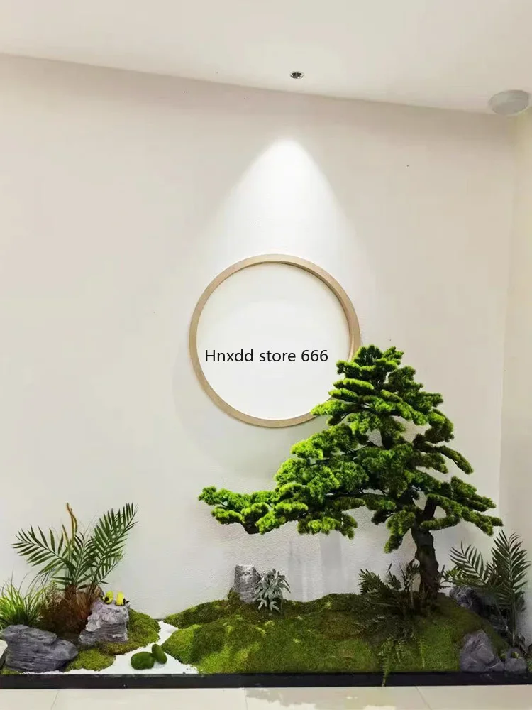 Simulation green plants withered landscape against the wall decorative landscape rockery stone ornament