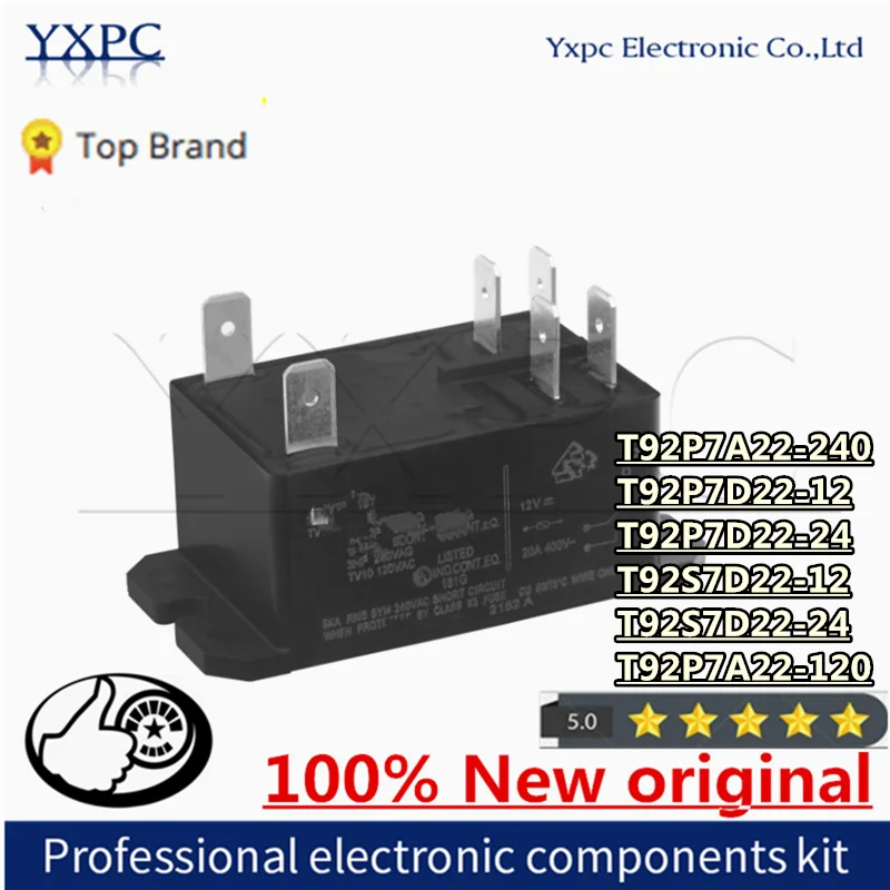 1pcs New T92P7A22-240 T92P7D22-12 T92P7D22-24 T92S7D22-12 T92S7D22-24 T92P7A22-120 Relay