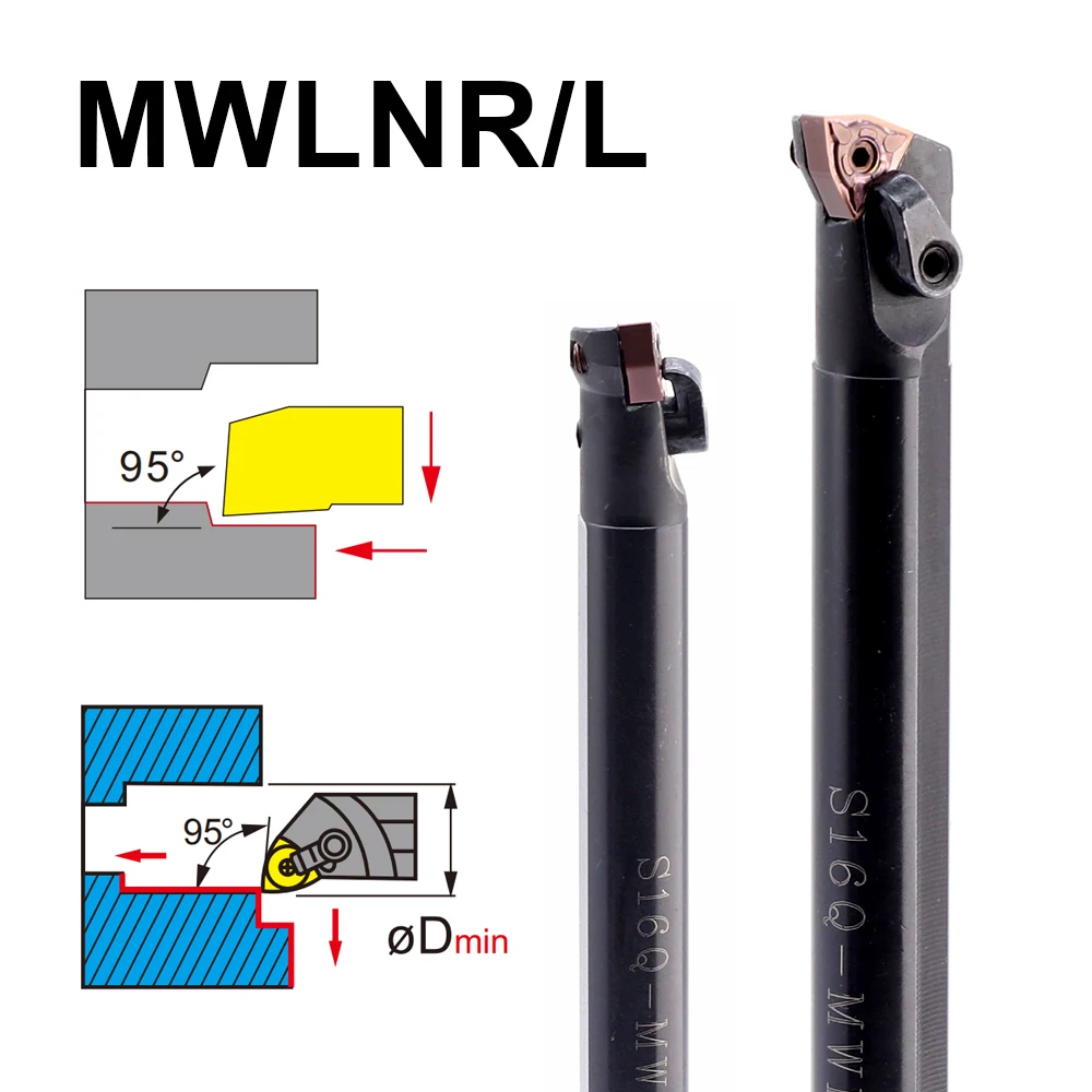 MZG Internal Turning Tool S16Q S18Q S20R S25S S25T MWLNR06 MWLNR08 Lathe Bar WNMG Insert Holder CNC Cutting Bar MWLNR MWLNL