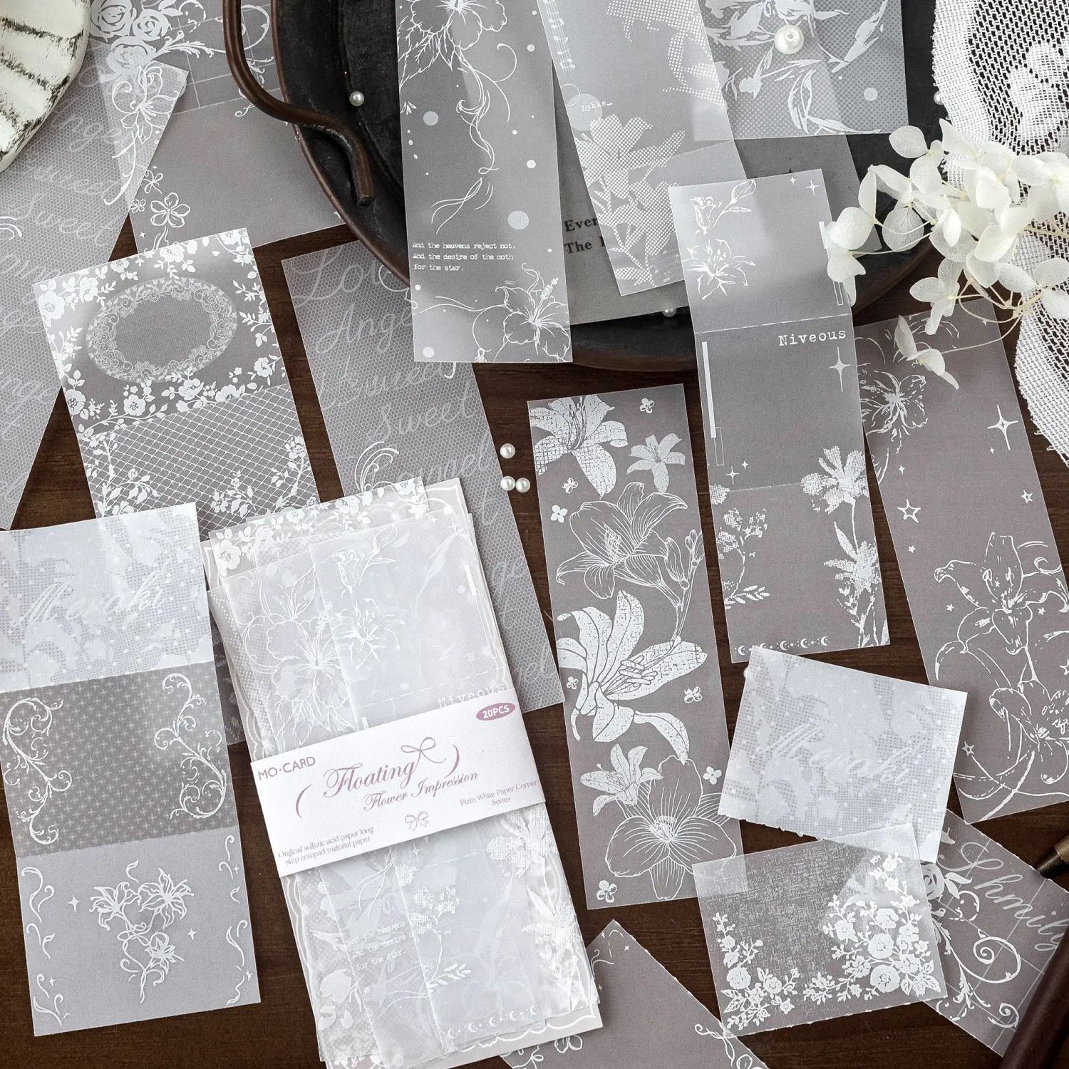 20 sheets/pack Vintage Material Paper Scrapbooking Paper DIY Junk Journaling Collage Decoration Background Craft Wov
