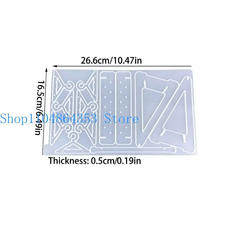 652F سهلة الاستخدام قالب من السيليكون للأقراط شماعات القرط منظمة أداة قالب كريستال قطرات الغراء صنع المجوهرات العرض #6