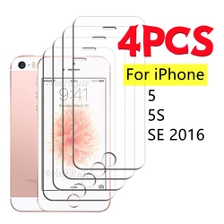 1/2/3/4Pcs dla iPhone 5 szklany Apple iPhone 5 5S SE 2016 szkło hartowane 9H przezroczysty przezroczysty ekran ochronny ochraniacz iPhone 5