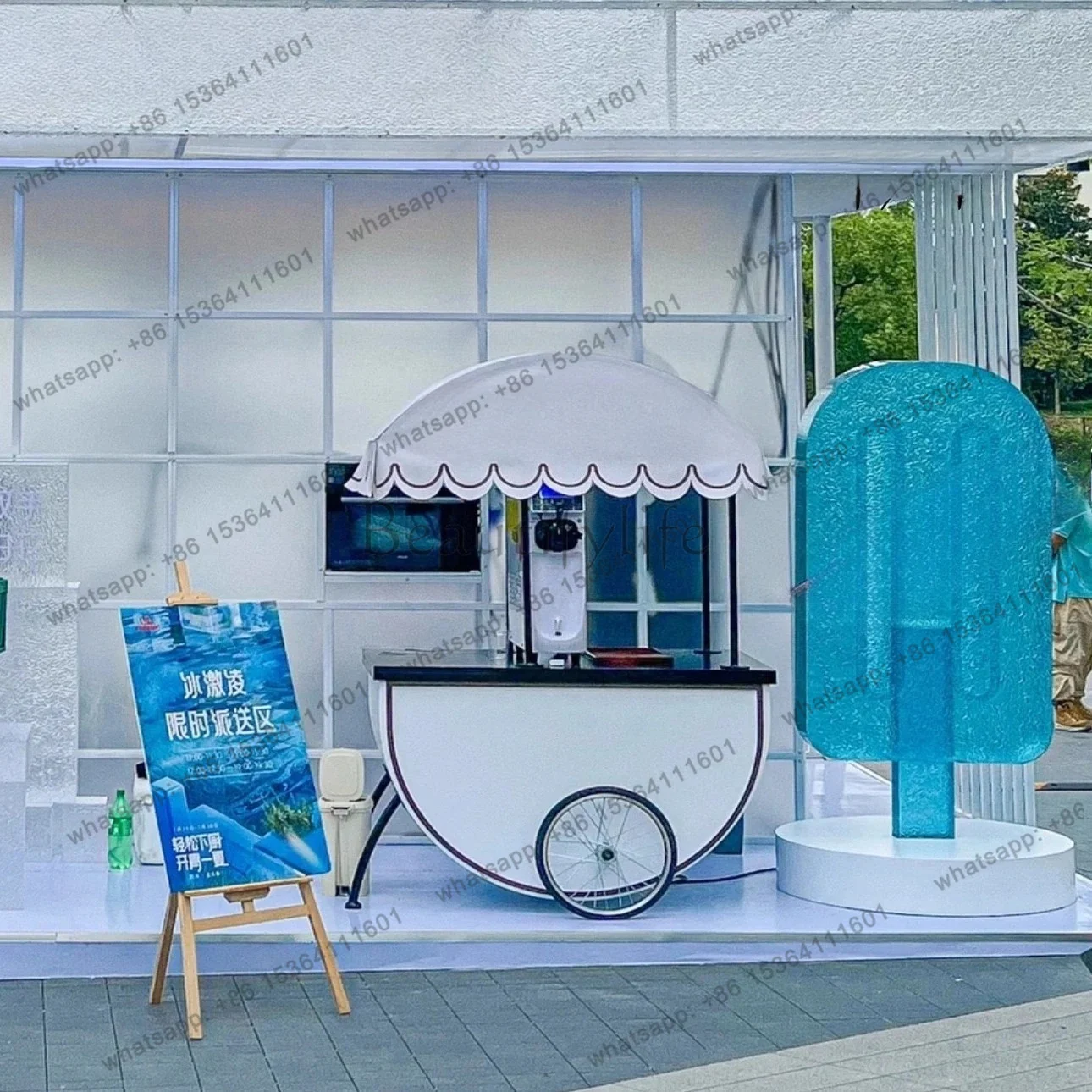Display car Movable ice cream truck Shopping mall store drainage float Commercial activities Meichen decorative car
