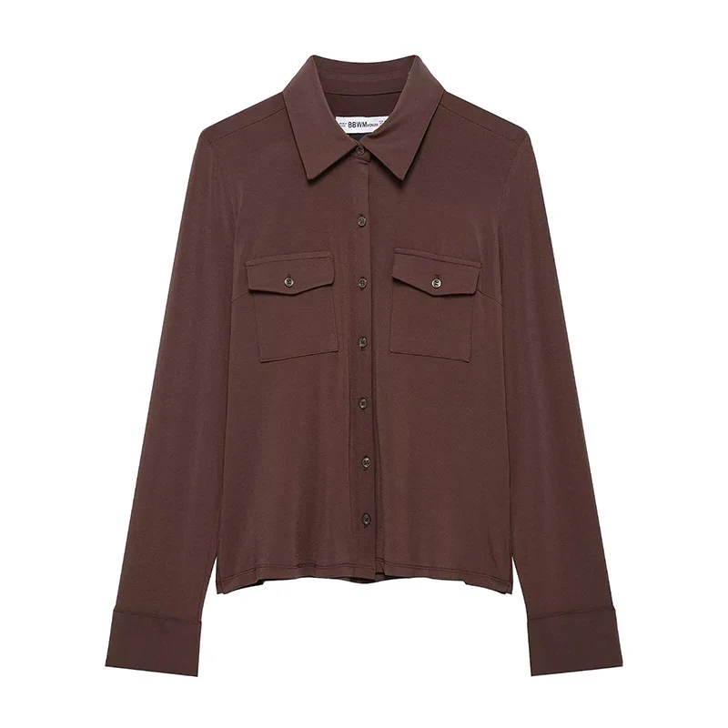 New Fashion Solid Color Mid Waist Midi Skirts Sets For Women 2 Pieces Shirts Tops Women's Suit Two Piece Set Women Outfit