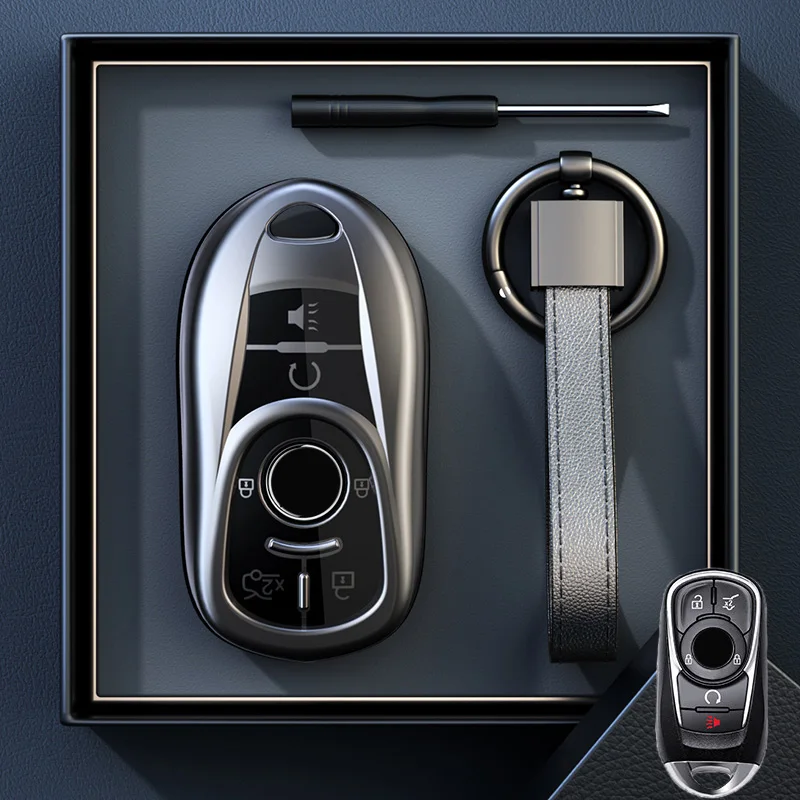 

For Buick Key Fob Cover Car Keys Shells Case Soft TPU Keychains Full Covers Protector Keyshells Enclave Encore GX Envision