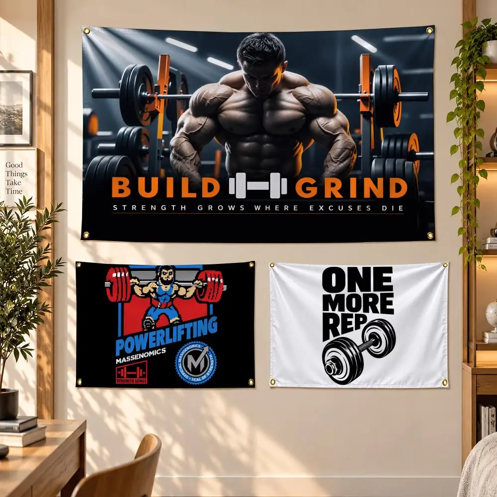 Fitness G-GYMPOWER Crossfit Flags Banner Decor for Bedroom,Garden,Party,Club,Gaming Room,Garage Fan Gift