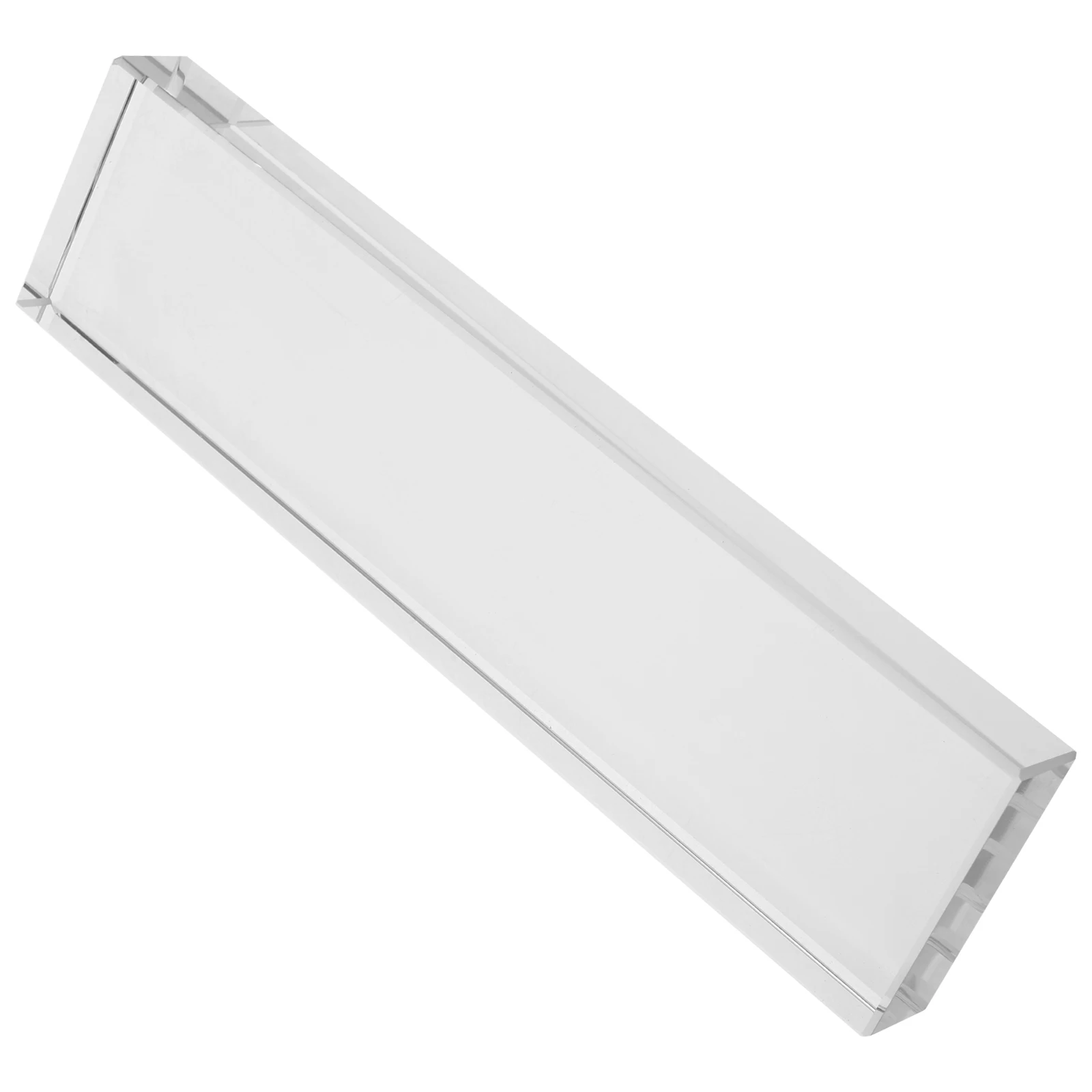 

Clear Glass Paperweight for Calligraphy and Painting Rectangular Transparent Weight Smooth Finish for Desk Decoration Festival