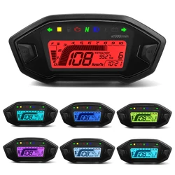 Motorcycle Digital Speedometer Universal LCD Motor Tachometer Instrument Cluster Turn Signal Light Indicator Voltmeter Oil Gauge