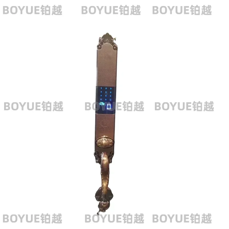 Solid Copper Smart Fingerprint Door Lock Electronic Keypad RFID Card Access Control Keyless Entry Security Deadbolt for Home