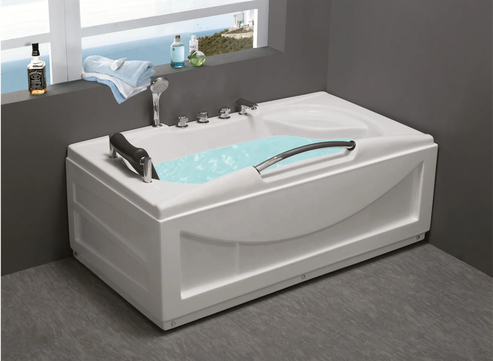 2025 Model ABS Material Massage Bathtub Whirlpool Bathtub For Two People