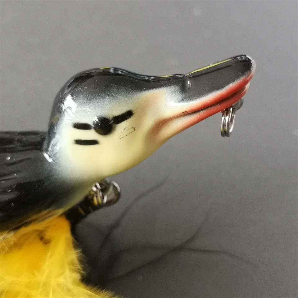 3D 29G DUCK Topwater Angelköder Schwimmender künstlicher Köder Plopping and Splashing Feet Hard Fishing Tackle Geer – Detail 14