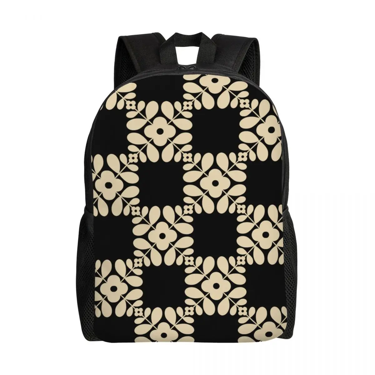 

Custom Orla Kiely Prints Lattice Tile Onyx Flower Laptop Backpack Men Women Basic Bookbag for College School Students Bag