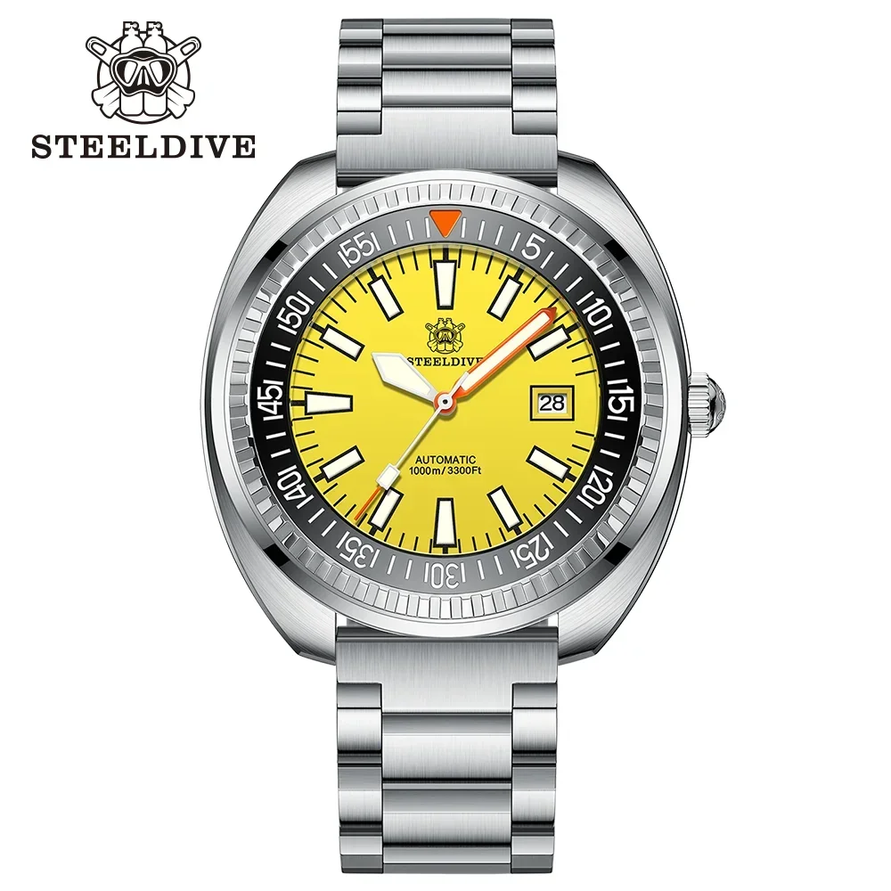 STEELDIVE SD1983 Dive Watch NH35 Automatic Mechanical Sapphire Crystal 100Bar Waterproof  Super Luminous Wristwatch