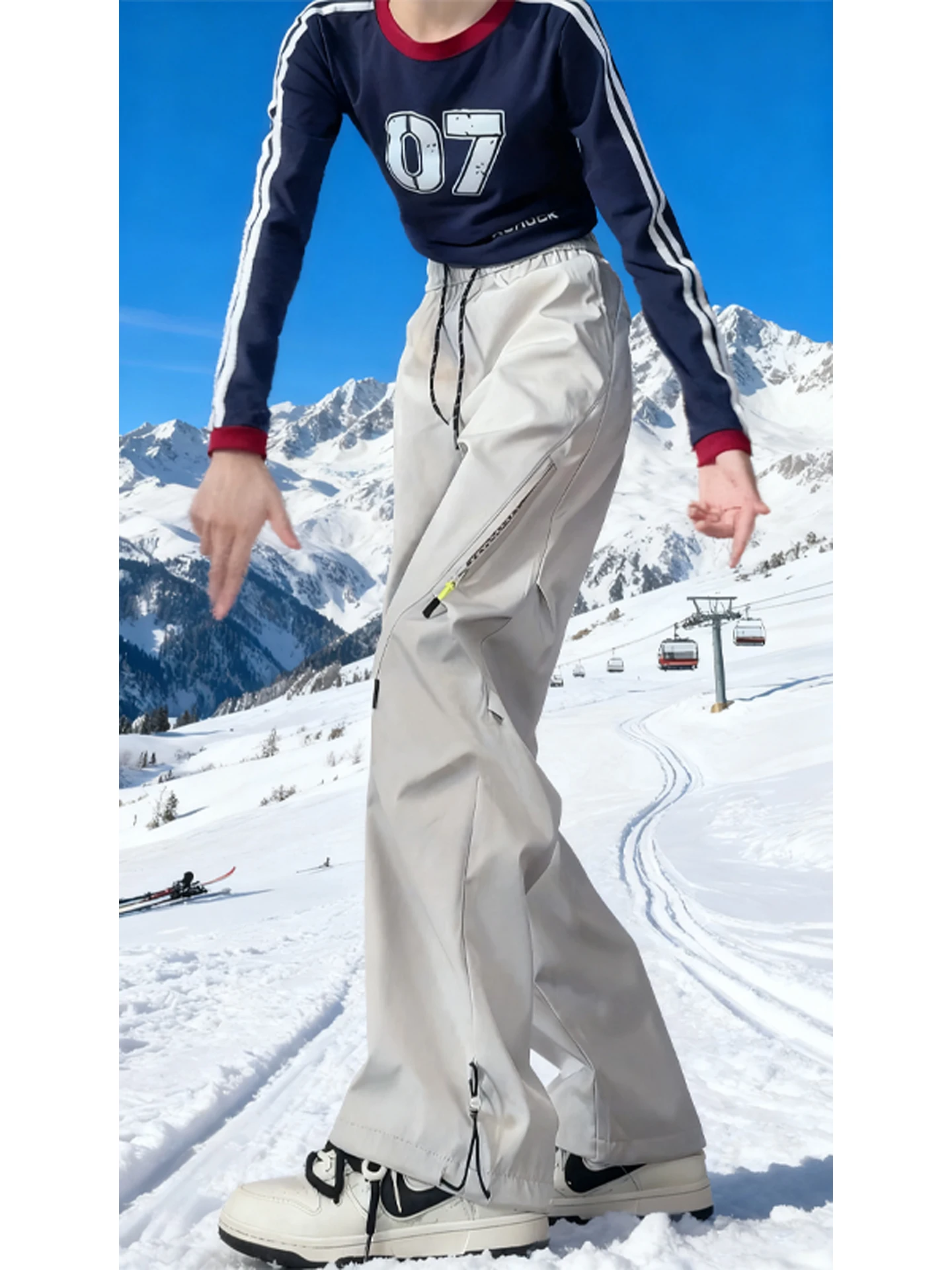 

Уличные северо-восточные ветрозащитные брюки с прямыми штанинами на подкладке Fce, лыжные брюки ex Брюки-карго