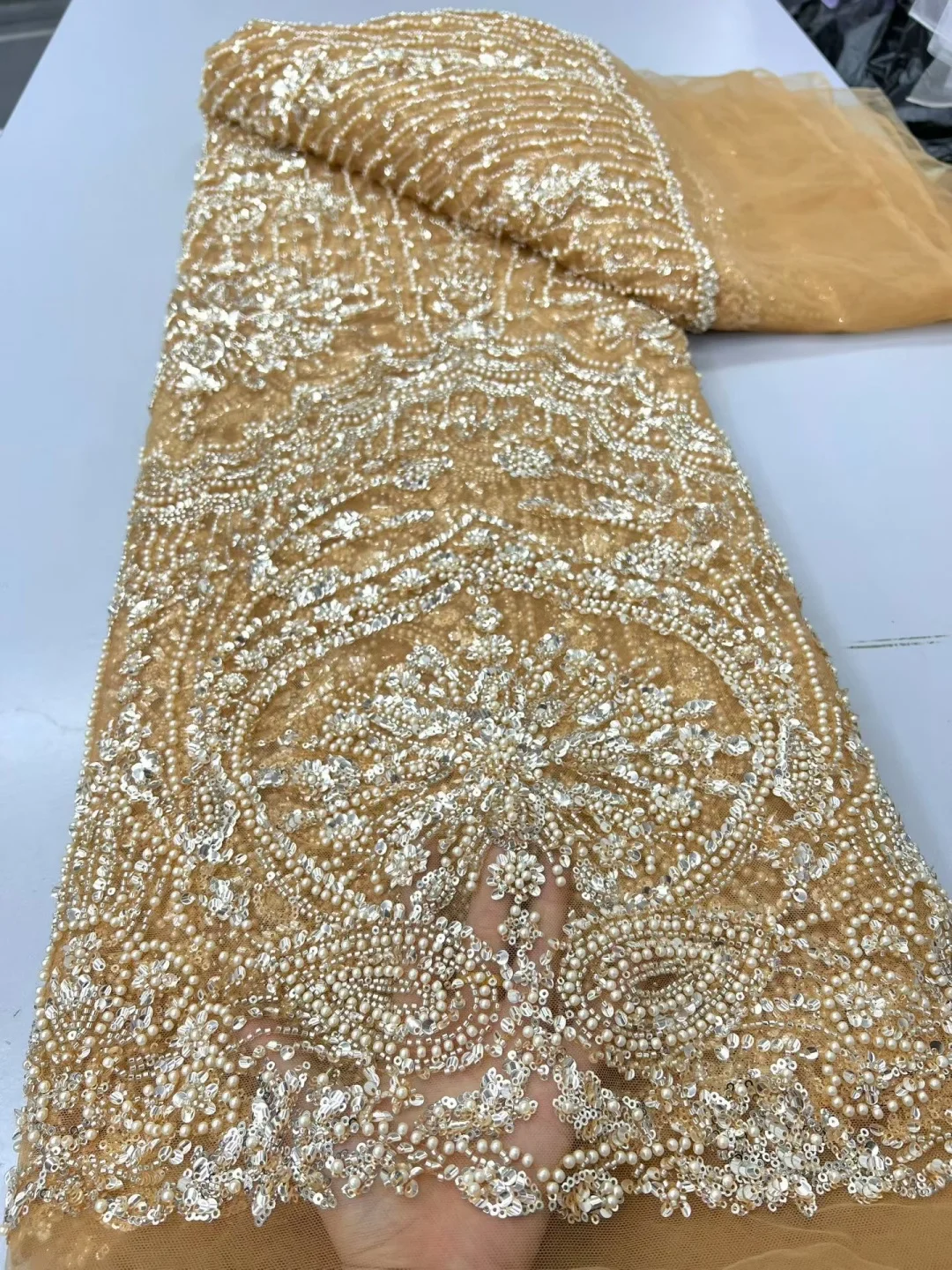 고급 프랑스 튤 네트 레이스, 스팽글과 비즈 장식, 아 - Sewing Net 리뷰 및 가격