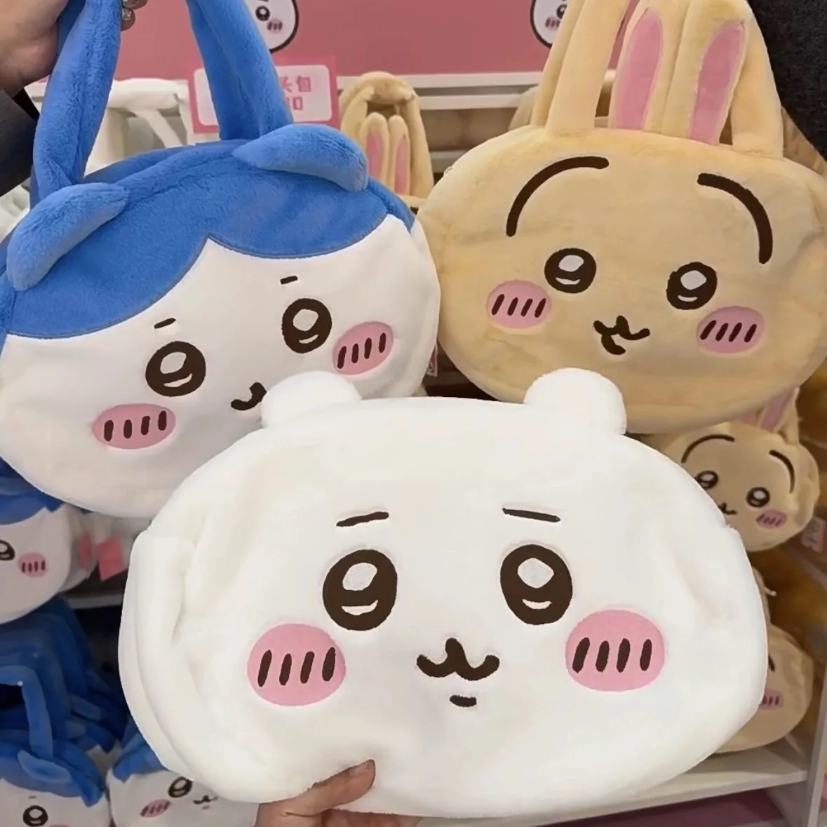 Yiji Animierter Cartoon Hachiware Usagi Kawaii Plüsch-Umhängetasche Super Niedliche Einschulter-Tragbare Kleine Rucksacktasche – Detail 5