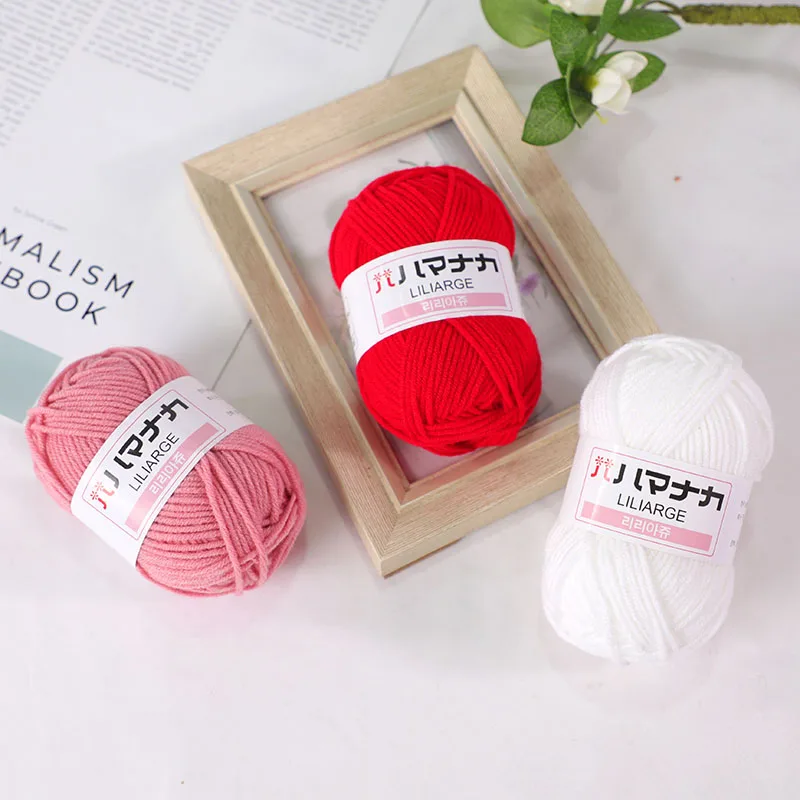 24Pcs 53Pcs Hand Knitting 100% Acrylic yarn Crocheting line for Sweater Scarf Hat  blanket DIY Handmade amugrumi bag doll thread