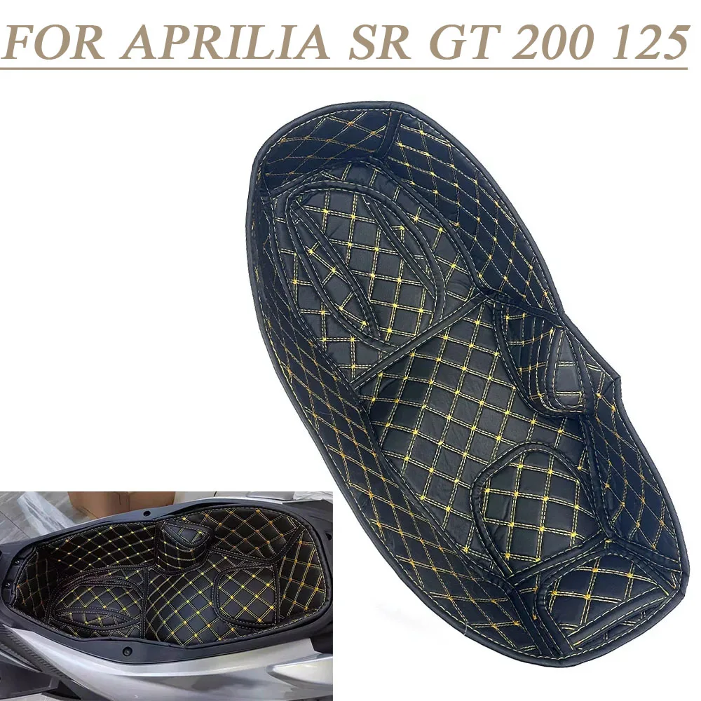 تخزين مقعد الدراجة النارية ، بطانة بضائع الجذع ، واقي مقعد صندوق الدلو ، Aprilia SR GT wad SR GT200 GT125 SRGT