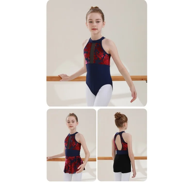 Kinder tanzen Ballett Kleid Trikot Tutu Set ärmellose Riemen Tops Röcke Kleinkind Kind Kleinkind Ballerina Strumpfhose Dance wear 2pc