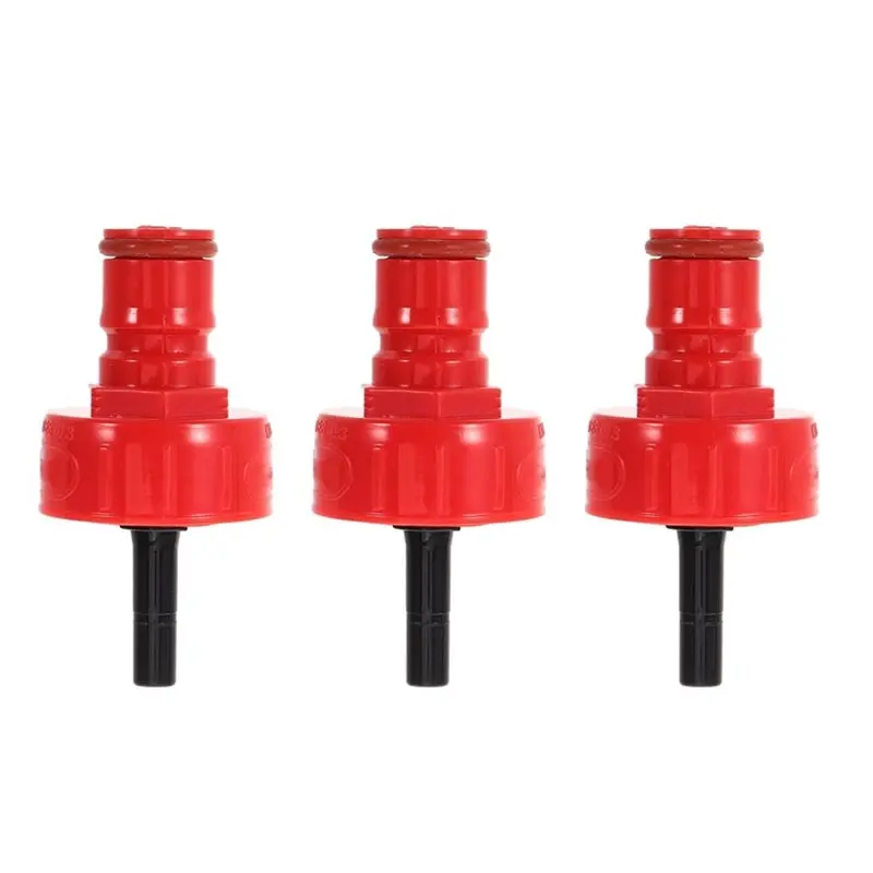 YANA50I Carbonating Bottle Adapter 3Pcs Soda Bottle Stopper Cap Plastic Quick Connect Keg Fitting Carbonation Cap