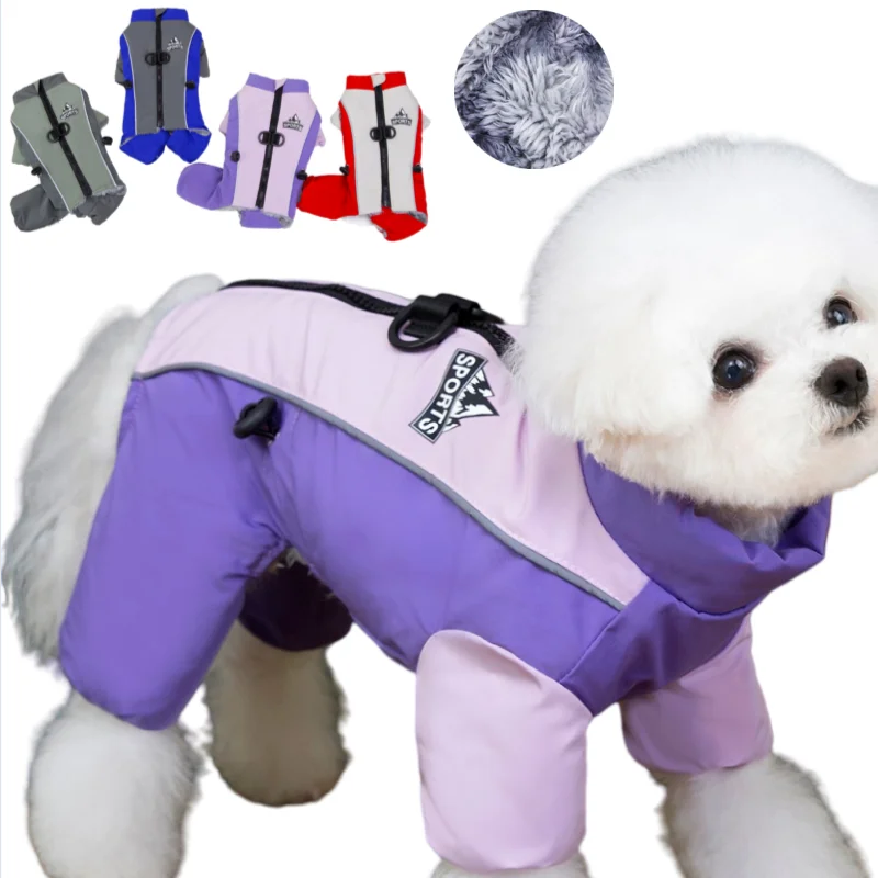 

Thicken Warm Dog Clothes Winter Pet Coat Jacket For Small Medium Dogs Jumpsuit Puppy Waterproof Yorkies Pets Clothing Reflective