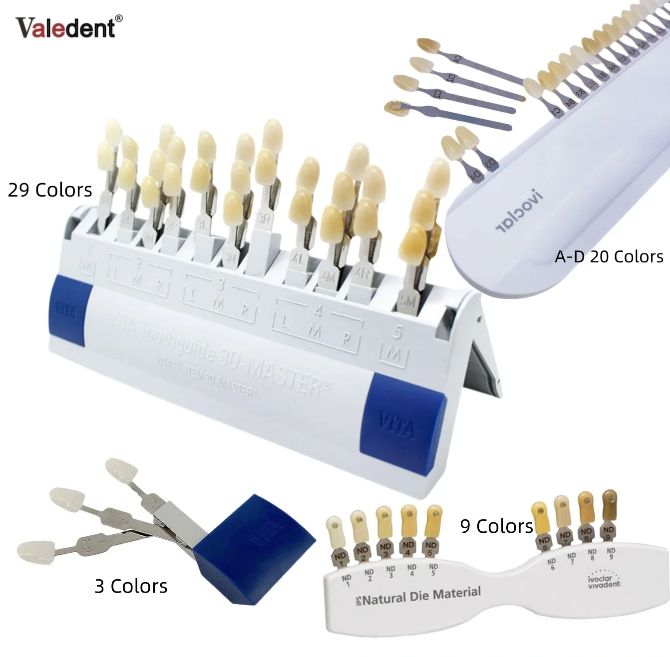 

Dental Teeth Shade Guide A-D Porcelain Material Color Chart Teeth Whitening Comparing Toothguide Porcelain Material