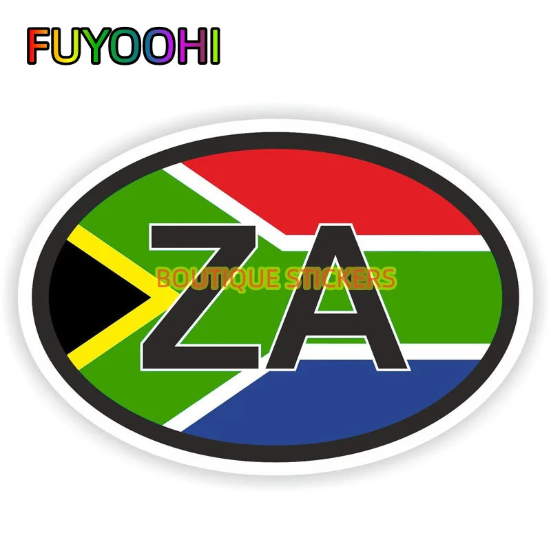 

FUYOOHI Beautiful Creative Car Sticker South Africa ZA Country Code Flag Motorcycle Accessories Sunscreen Vinyl Decal