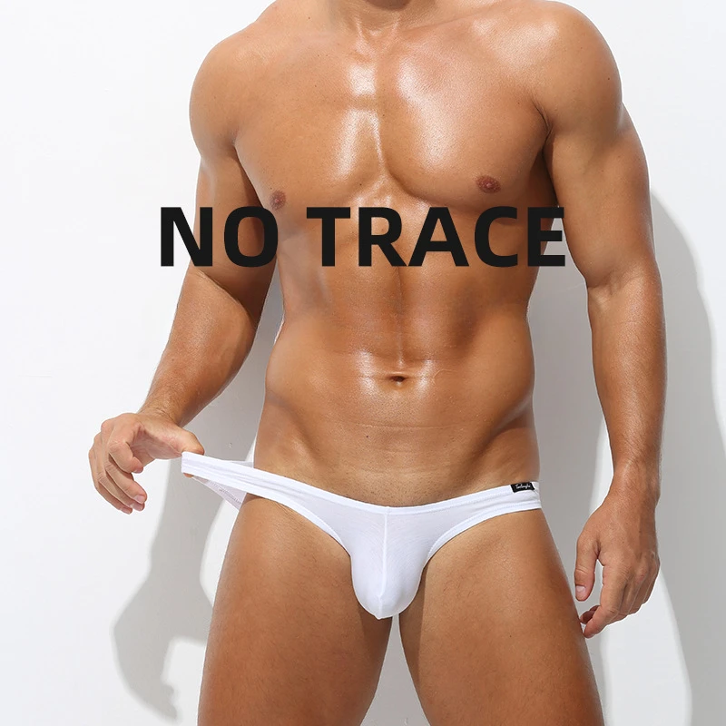 

Modal Underwear Men Sexy Bulge Pouch Briefs Bikini Trunks Breathable Underpants Soft Lingerie Man Low Rise No Trace Panties