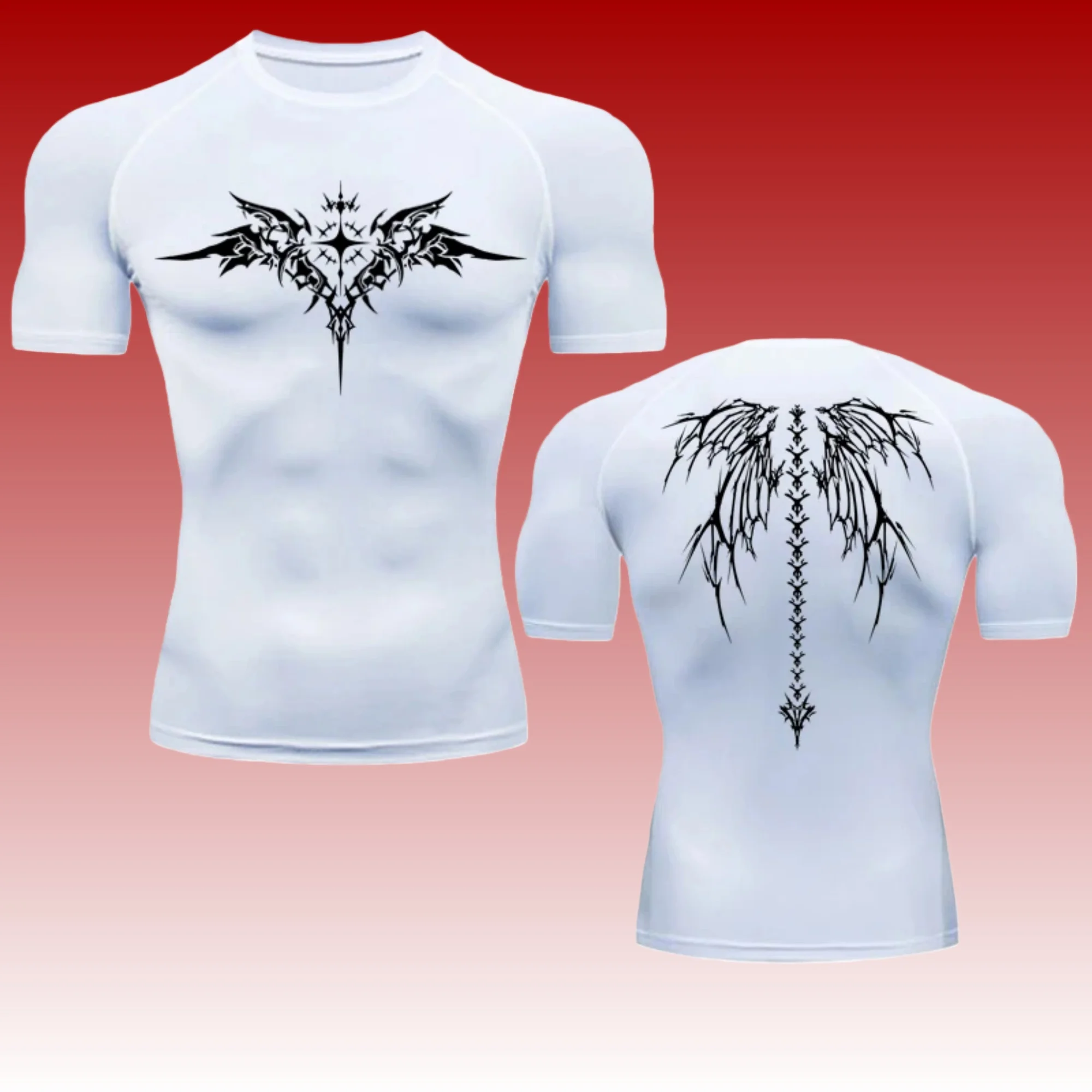 

Casual Anime Print Running Compression T-Shirt Men's Quick-Drying Fitness Sportswear Gym Sports Long Sleeve Breathable Top