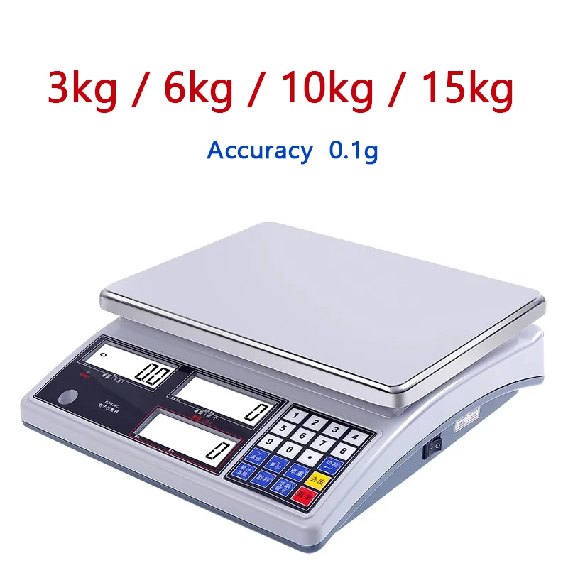 BT419C Electronic Scale 0.1g LCD Jewelry Gram Gold Gem Lab Bench Weight Balance 3kg 6kg 10kg 15kg Level Adapter Kitchen Industry